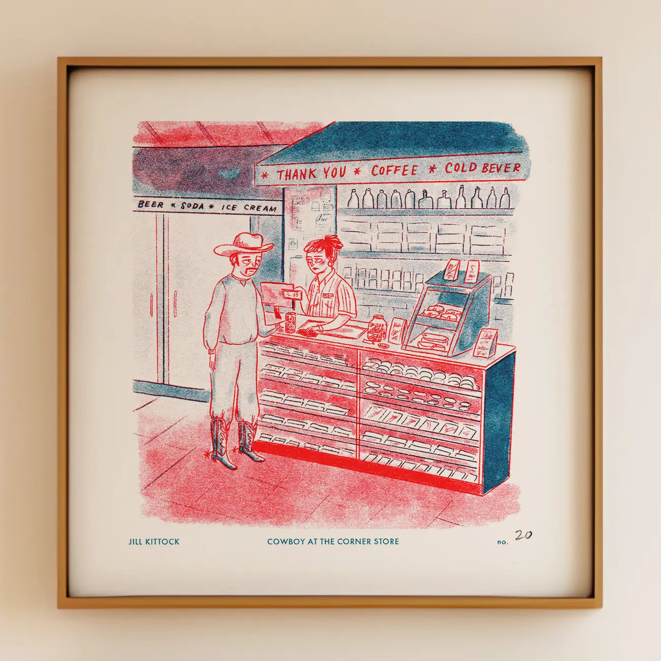 Cowboy At the Corner Store Small Print