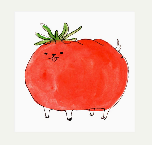 Print - "Tomato Dog" 5x5 inches