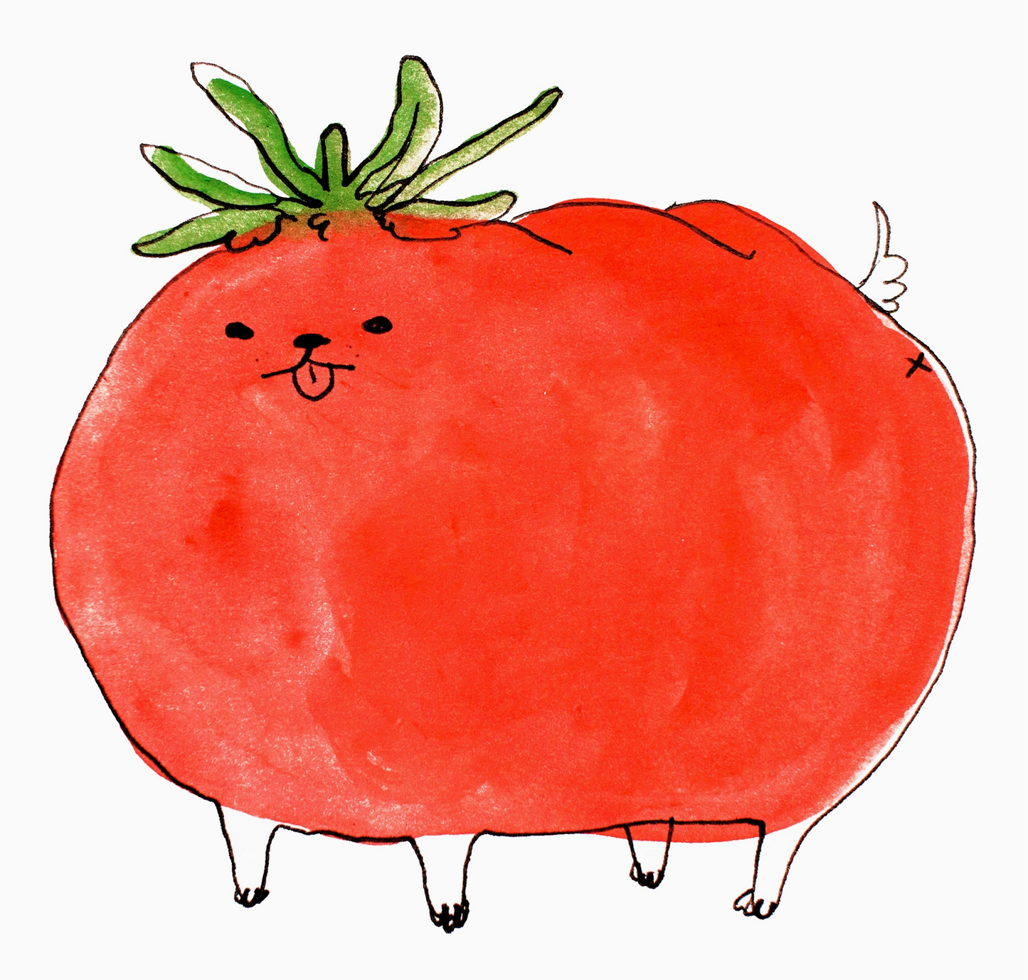 Print - "Tomato Dog" 5x5 inches