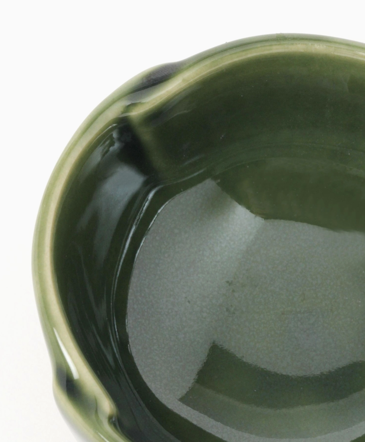 Mino Ware Budding Flower Gloss Mini Bowl Green