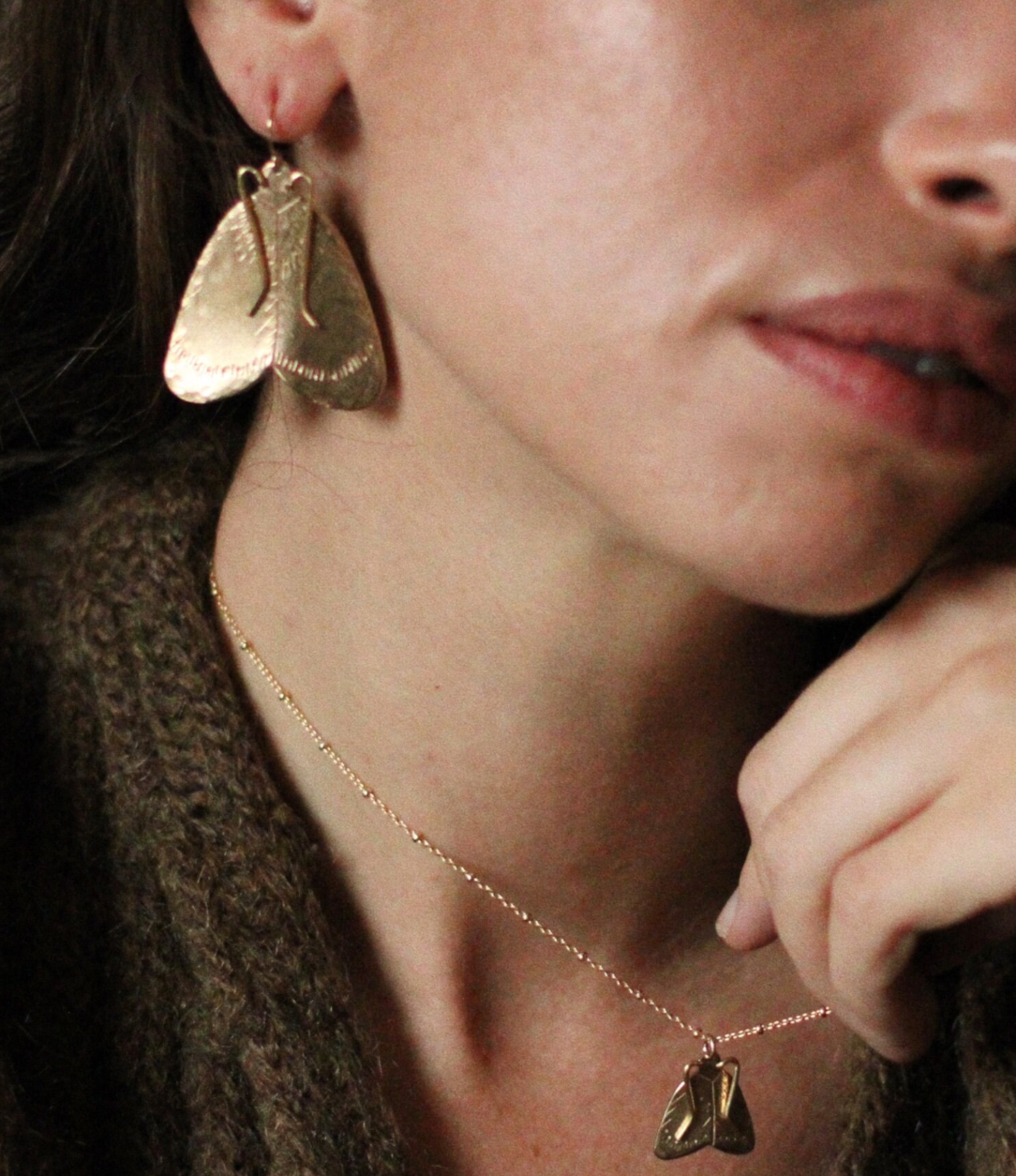 Moth Statement Earrings