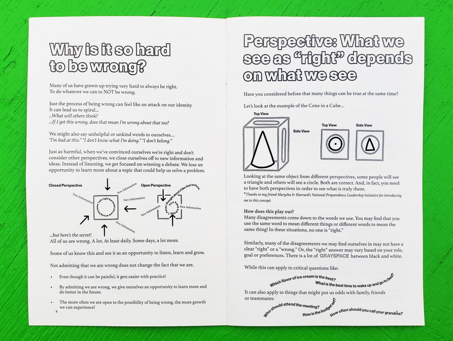 How To Be Wrong (Zine)