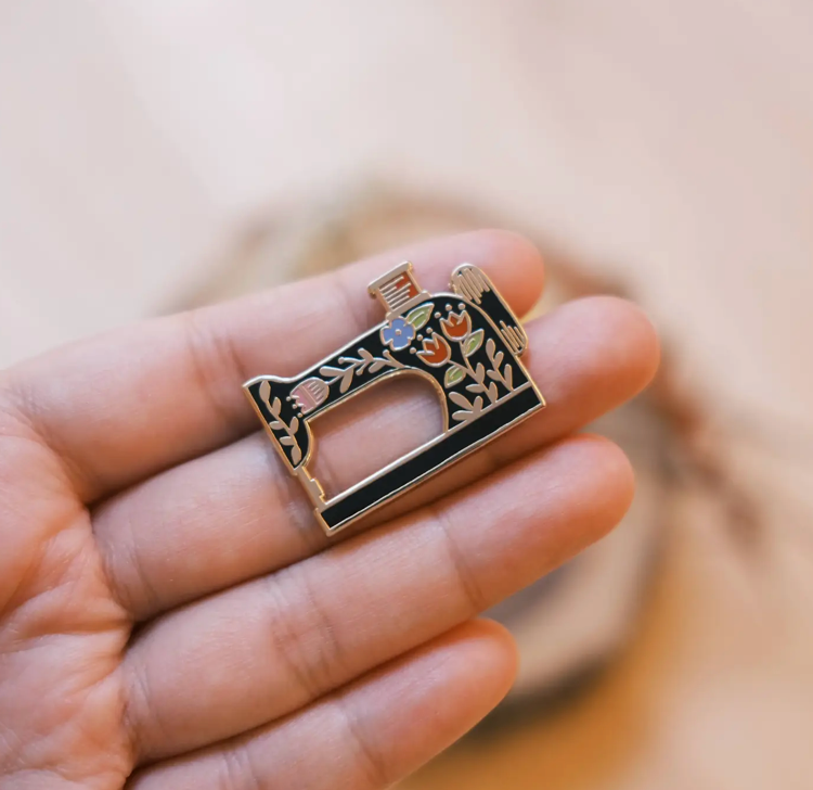 Sewing Machine Enamel Pin