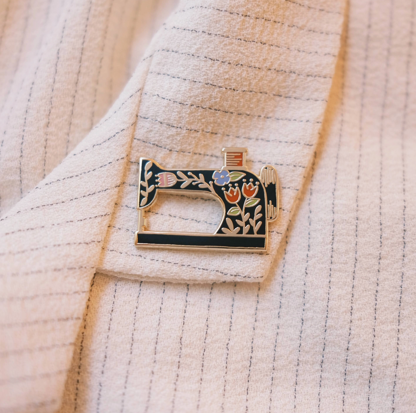 Sewing Machine Enamel Pin